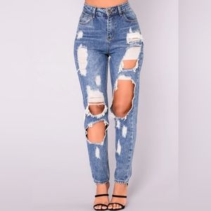 Fashion Nova Janel Boyfriend Jeans Medium Wash